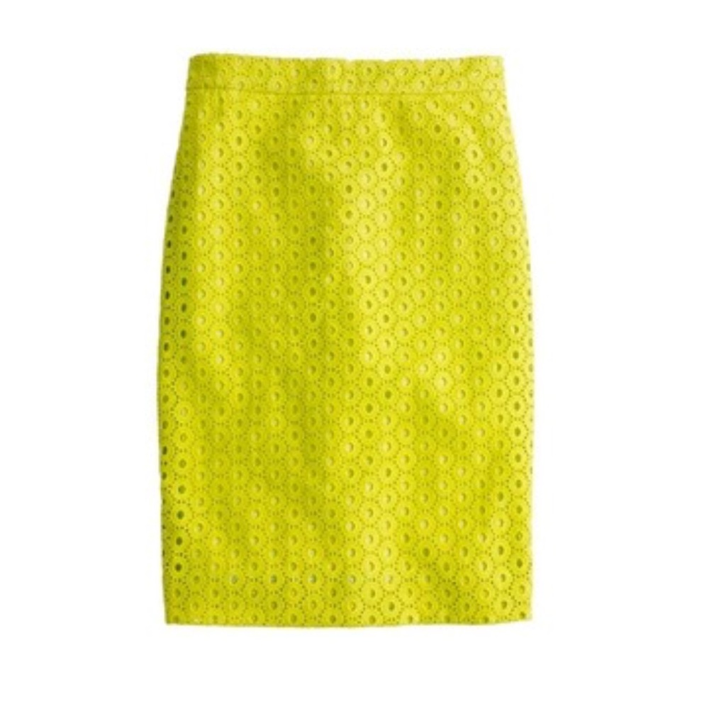 Eyelet Pencil Skirt